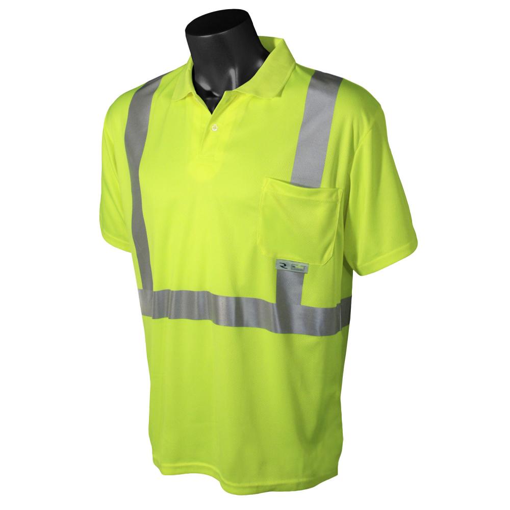 ST12 Class 2 High Visibility Safety Short Sleeve Polo Shirt - Green - Size XL<span class=' ItemWarning' style='display:block;'>Item is usually in stock, but we&#39;ll be in touch if there&#39;s a problem<br /></span>