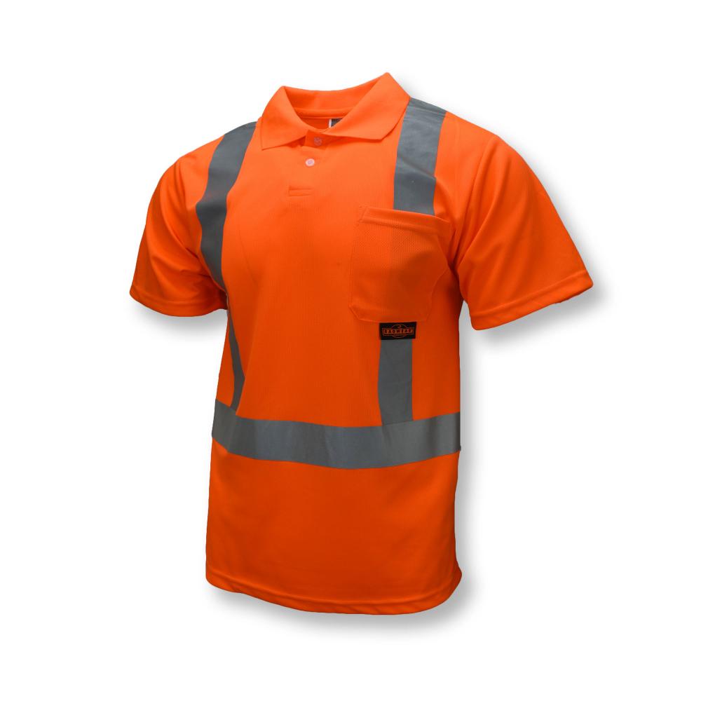 ST12 Class 2 High Visibility Safety Short Sleeve Polo Shirt - Orange - Size 3X<span class=' ItemWarning' style='display:block;'>Item is usually in stock, but we&#39;ll be in touch if there&#39;s a problem<br /></span>