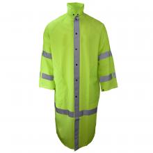 Radians 10187-31-1-HLI-2X - 1870C Econo-Viz Coat with Snap-On Hood and Reflective Tape - Hi-Vis Lime - Size 2X