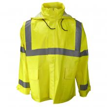 Radians 22227-00-2-LIM-5X - 227AJ Dura Arc I Jacket with Attached Hood - Lime - Size 5X