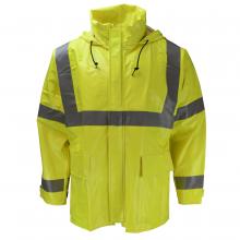 Radians 26267-00-2-HLI-3X - 267AJ Dura Arc II Jacket with Attached Hood - Hi-Vis Lime - Size 3X