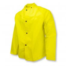 Radians 37001-01-1-YEL-2X - 375SJ Cool Wear Jacket with Snaps for Hood - Safety Yellow - Size 2X