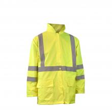 Radians RW10-3S1Y-L - RW10-3S1Y Lightweight Rain Jacket - Hi-Vis Green - Size L