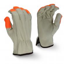 Radians RWG4220HS - RWG4220H High Visibility Standard Grain Cowhide Leather Driver - Size S