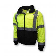Radians SJ110B-3ZGS-5X - SJ110B Class 3 Two-in-One High Visibility Bomber Safety Jacket - Green/Black Bottom - Size 5X