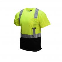 Radians ST11B-2PGS-2X - ST11B Type R Class 2 Short Sleeve Black Bottom T-Shirt - Green/Black - Size 2X