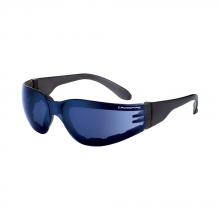 Radians 548 - Shield Foam Lined Safety Eyewear - Blue Mirror Frame - Blue Mirror Lens