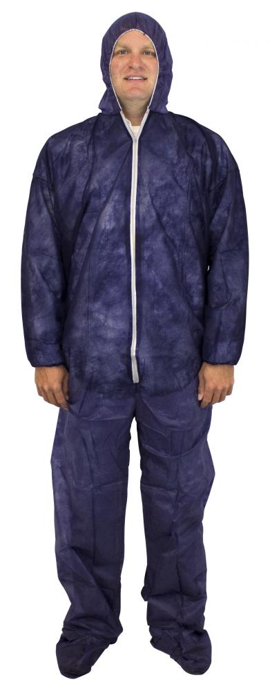DISPOSABLE COVERALL, BLUE POLYPROPYLENE 25/CS,  2X<span class=' ItemWarning' style='display:block;'>Item is usually in stock, but we&#39;ll be in touch if there&#39;s a problem<br /></span>