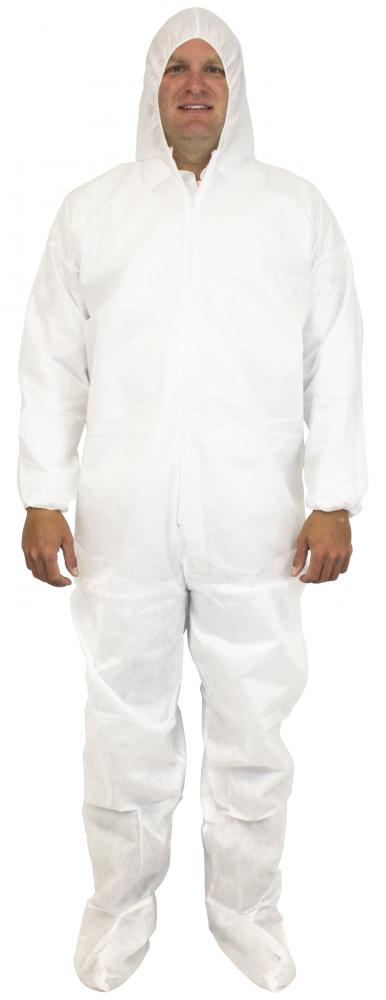 DISP CLOTHING W/HOOD&BOOTS, ELASTIC AT WRISTS, 50 GRAM,  2X<span class=' ItemWarning' style='display:block;'>Item is usually in stock, but we&#39;ll be in touch if there&#39;s a problem<br /></span>
