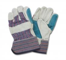 Safety Zone GLR1-MN-B2B - ?A? GRADE DOUBLE REINFORCED LEATHER PALM, RUBBERIZED SAFETY CUFF