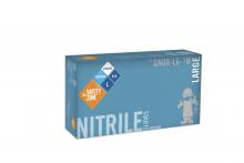 Safety Zone GNDR-SM-1M - 3.7 MIL, BLUE NITRILE, POWDERED, NON-MEDICAL, 100/BX 10BX/CS