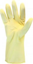 Safety Zone GRCA-MD-1B - AMBER UNLINED LATEX GLOVES  16 MIL THICKNESS  RECESSED DIAMOND GRIP  ROLLED CUFF  STANDARD LENGTH