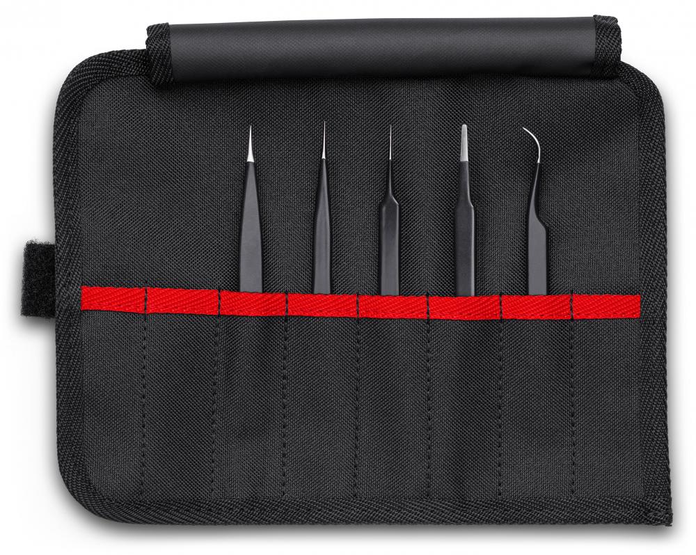 5 Pc Stainless Steel Tweezers Set in Tool Roll-ESD<span class=' ItemWarning' style='display:block;'>Item is usually in stock, but we&#39;ll be in touch if there&#39;s a problem<br /></span>