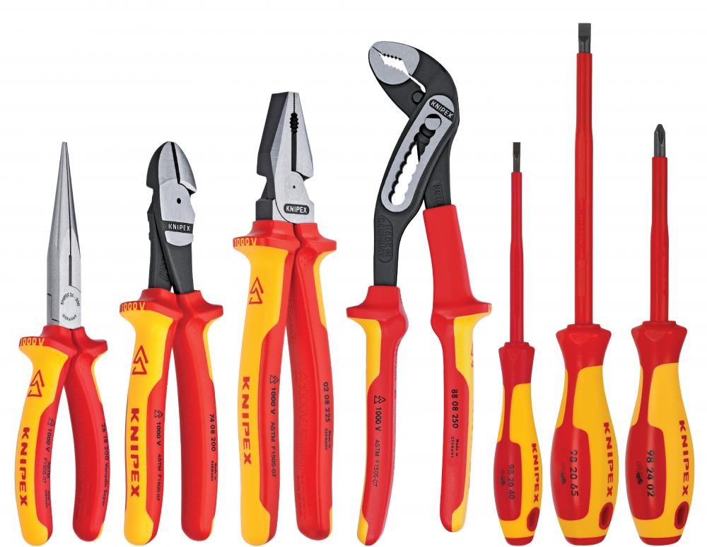 7 Pc Pliers and Screwdriver Tool Set-1000V Insulated in Tool Roll<span class=' ItemWarning' style='display:block;'>Item is usually in stock, but we&#39;ll be in touch if there&#39;s a problem<br /></span>