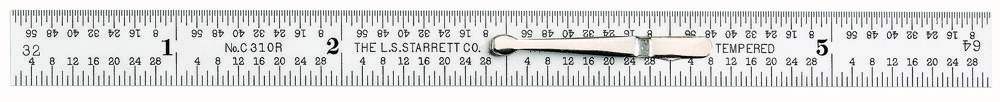 C310K-6 Steel Rule with Inch Graduation<span class=' ItemWarning' style='display:block;'>Item is usually in stock, but we&#39;ll be in touch if there&#39;s a problem<br /></span>