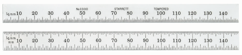 C330-150 150mm Full-Flexible Steel Rule with Millimeter Graduations, Graduations at 1/2mm One Side; <span class=' ItemWarning' style='display:block;'>Item is usually in stock, but we&#39;ll be in touch if there&#39;s a problem<br /></span>