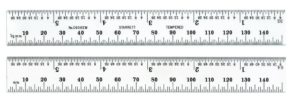 STEEL RULE, SPRING-TEMPERED, 6&#34;, #36 GRADS<span class=' ItemWarning' style='display:block;'>Item is usually in stock, but we&#39;ll be in touch if there&#39;s a problem<br /></span>