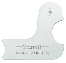 Starrett 167-1/4 - RADIUS GAGE, 1/4"