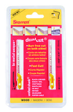 Starrett BU2DCS-2 - Dual Cut Wood Cutting, Unified Shank, Bi-Metal Unique, Jig Saw Blades, 2" x 3/16 x .050 x 9-19 T
