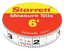Starrett SM46WRL - MEASURE STIX 1/2 X 6', RIGHT TO LEFT