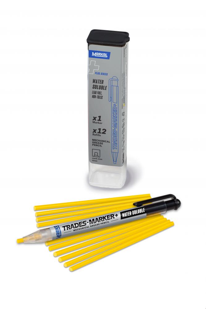 Trades-Marker®+ Water Soluble Mechanical Grease Pencil Starter Pack, Yellow<span class=' ItemWarning' style='display:block;'>Item is usually in stock, but we&#39;ll be in touch if there&#39;s a problem<br /></span>