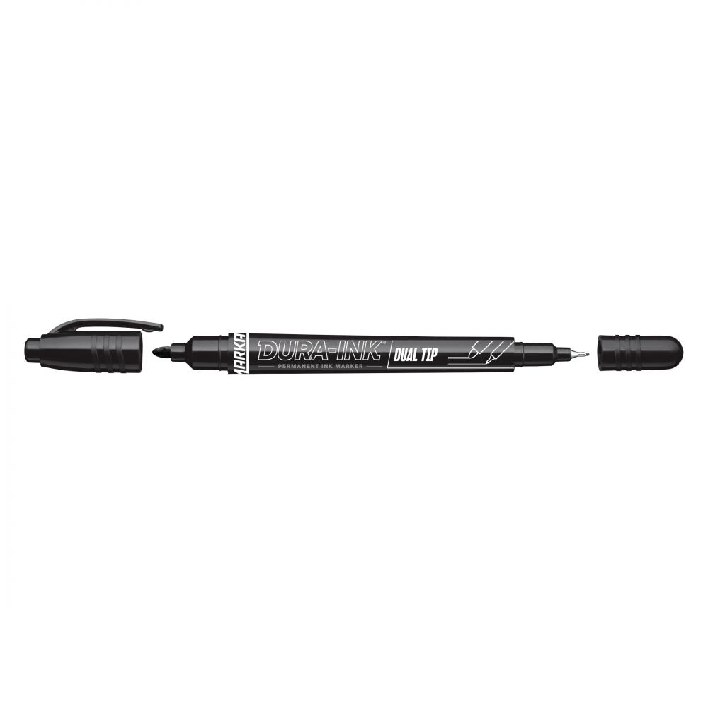 DURA-INK® Dual Tip Permanent Ink Marker, Black<span class=' ItemWarning' style='display:block;'>Item is usually in stock, but we&#39;ll be in touch if there&#39;s a problem<br /></span>