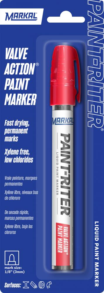 Paint-Riter® Valve Action Liquid Paint Marker - Carded, Red<span class=' ItemWarning' style='display:block;'>Item is usually in stock, but we&#39;ll be in touch if there&#39;s a problem<br /></span>