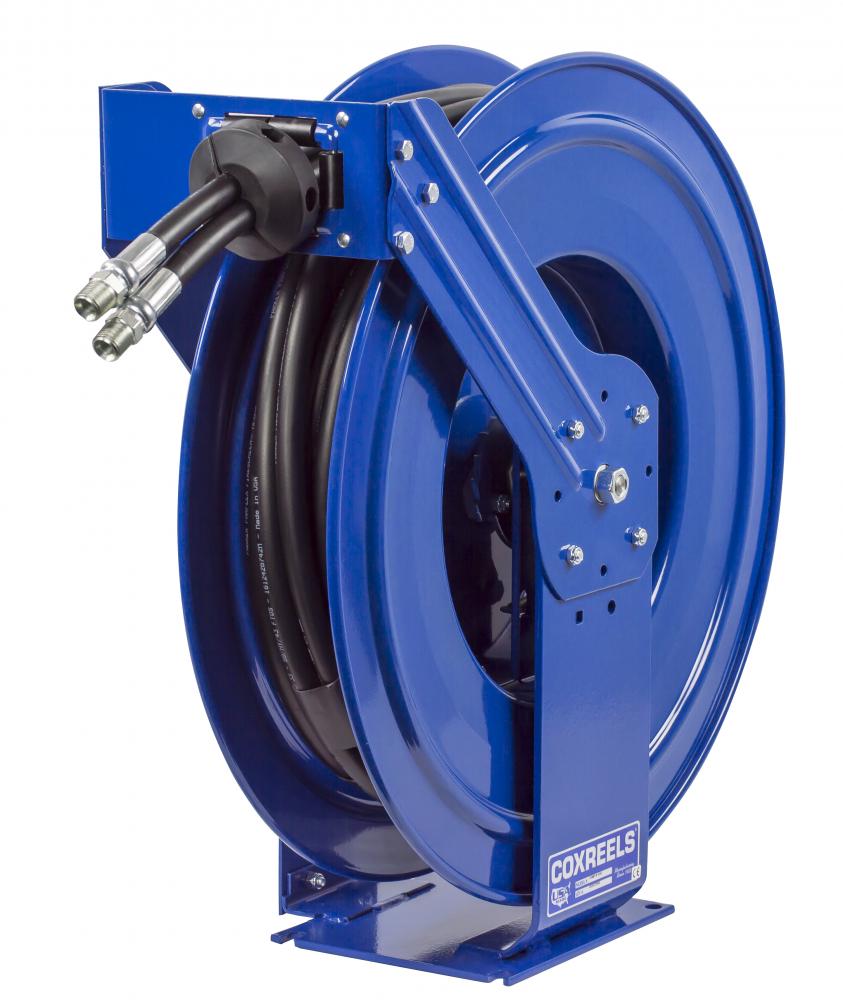 Dual Hydraulic Spring Driven Hose Reel 1/2inx50ft 2500PSI<span class=' ItemWarning' style='display:block;'>Item is usually in stock, but we&#39;ll be in touch if there&#39;s a problem<br /></span>