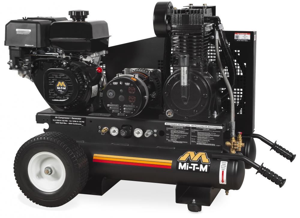 8-Gallon Two Stage Gasoline Air Compressor/Generator Combination<span class=' ItemWarning' style='display:block;'>Item is usually in stock, but we&#39;ll be in touch if there&#39;s a problem<br /></span>