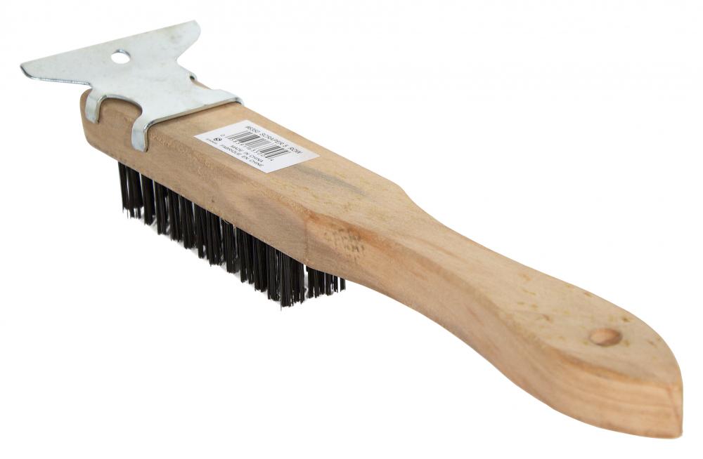 Wire scratch brush with scraper 5-row<span class=' ItemWarning' style='display:block;'>Item is usually in stock, but we&#39;ll be in touch if there&#39;s a problem<br /></span>