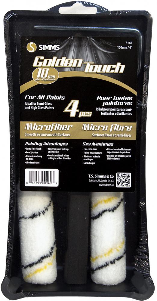 Microfiber mini roller set 100mm 4pc<span class=' ItemWarning' style='display:block;'>Item is usually in stock, but we&#39;ll be in touch if there&#39;s a problem<br /></span>