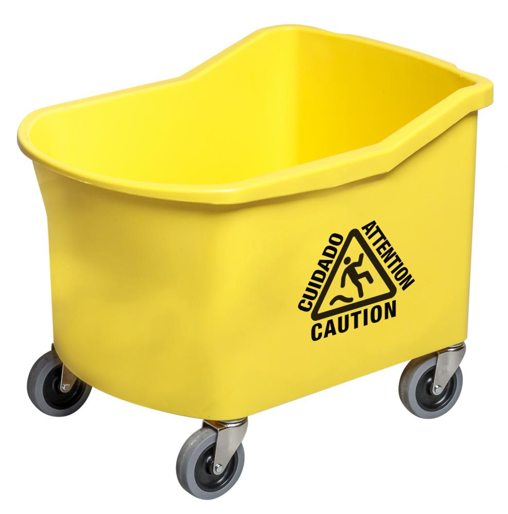 32 Qt Grizzly Prison Bucket only yellow w/3&#34; casters No bail handle<span class=' ItemWarning' style='display:block;'>Item is usually in stock, but we&#39;ll be in touch if there&#39;s a problem<br /></span>