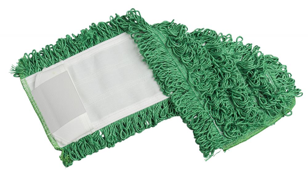 Flat Mop Looped MicroLoop fiber refill 40cm/16&#34; Green w/Tabs N/Pockets<span class=' ItemWarning' style='display:block;'>Item is usually in stock, but we&#39;ll be in touch if there&#39;s a problem<br /></span>