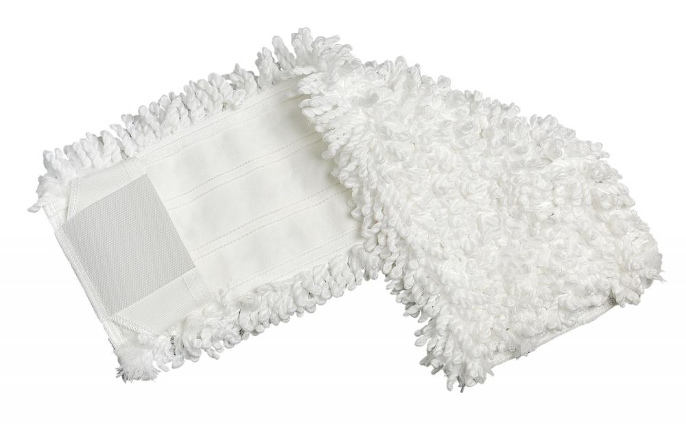 Flat Mop Looped MicroLoop fiber refill 40cm/16&#34; White w/Tabs N/Pockets<span class=' ItemWarning' style='display:block;'>Item is usually in stock, but we&#39;ll be in touch if there&#39;s a problem<br /></span>