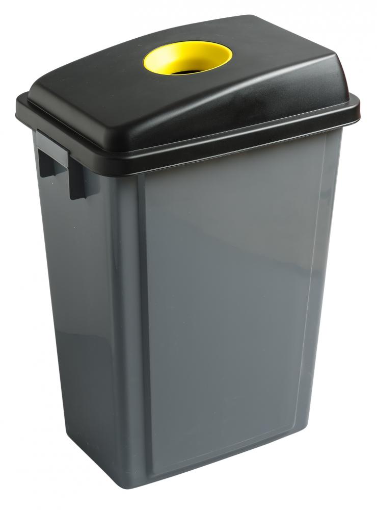 T-Rex Waste Bin Lid Round Yellow Slot (Cans/Bottles)<span class=' ItemWarning' style='display:block;'>Item is usually in stock, but we&#39;ll be in touch if there&#39;s a problem<br /></span>