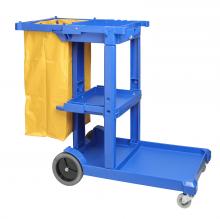 M2 CA-M2000 - Large Janitors Cart-Blue with Zippered bag