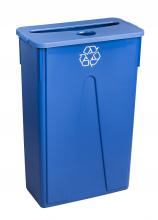M2 WM-PR2324-BL - Rectangular Slim Garbage Container Lid Only Blue recycle Paper Slot /cans