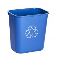 M2 WM-PS028-RYC - Waste basket 28qrt/26.4L-Waste BasketRecycled - Blue
