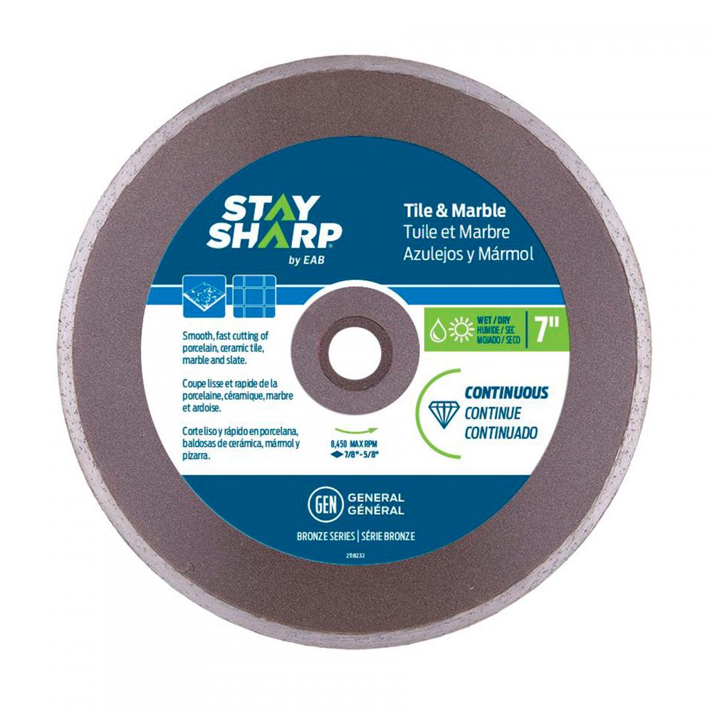 7&#34; Continuous Rim Ceramic Tile Bronze Diamond Blade<span class=' ItemWarning' style='display:block;'>Item is usually in stock, but we&#39;ll be in touch if there&#39;s a problem<br /></span>
