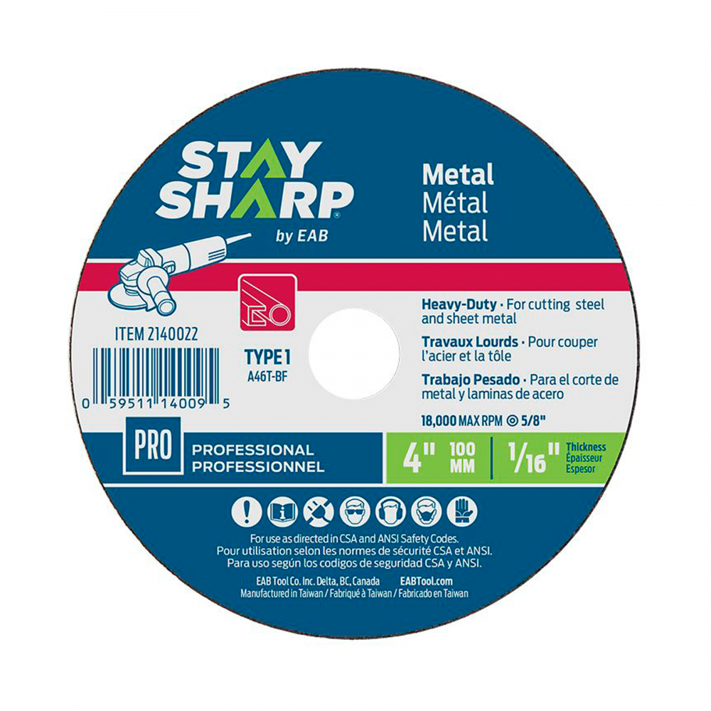 4&#34; x 1/16&#34;   Metal Cutting Flat Wheel Type 1<span class=' ItemWarning' style='display:block;'>Item is usually in stock, but we&#39;ll be in touch if there&#39;s a problem<br /></span>