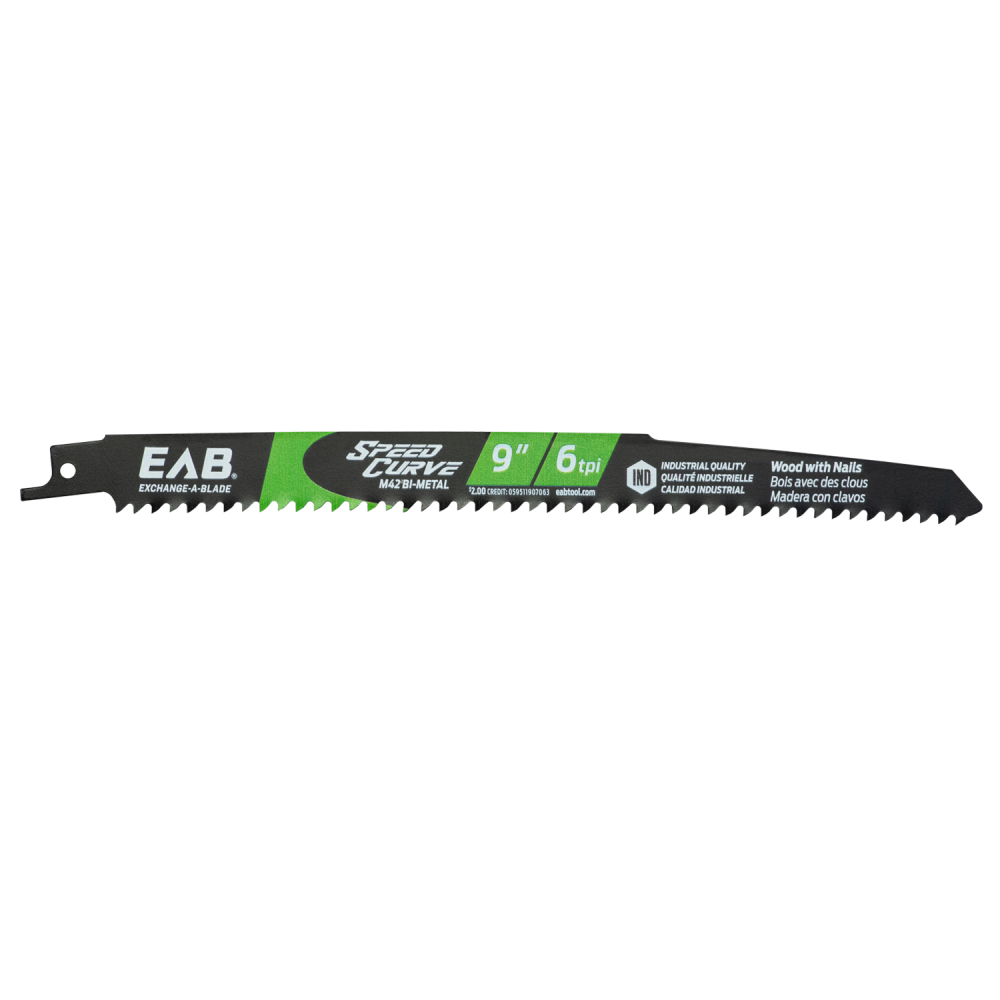 9&#34; x 6 tpi Bimetal Speed Curve Industrial Reciprocating Blade<span class=' ItemWarning' style='display:block;'>Item is usually in stock, but we&#39;ll be in touch if there&#39;s a problem<br /></span>