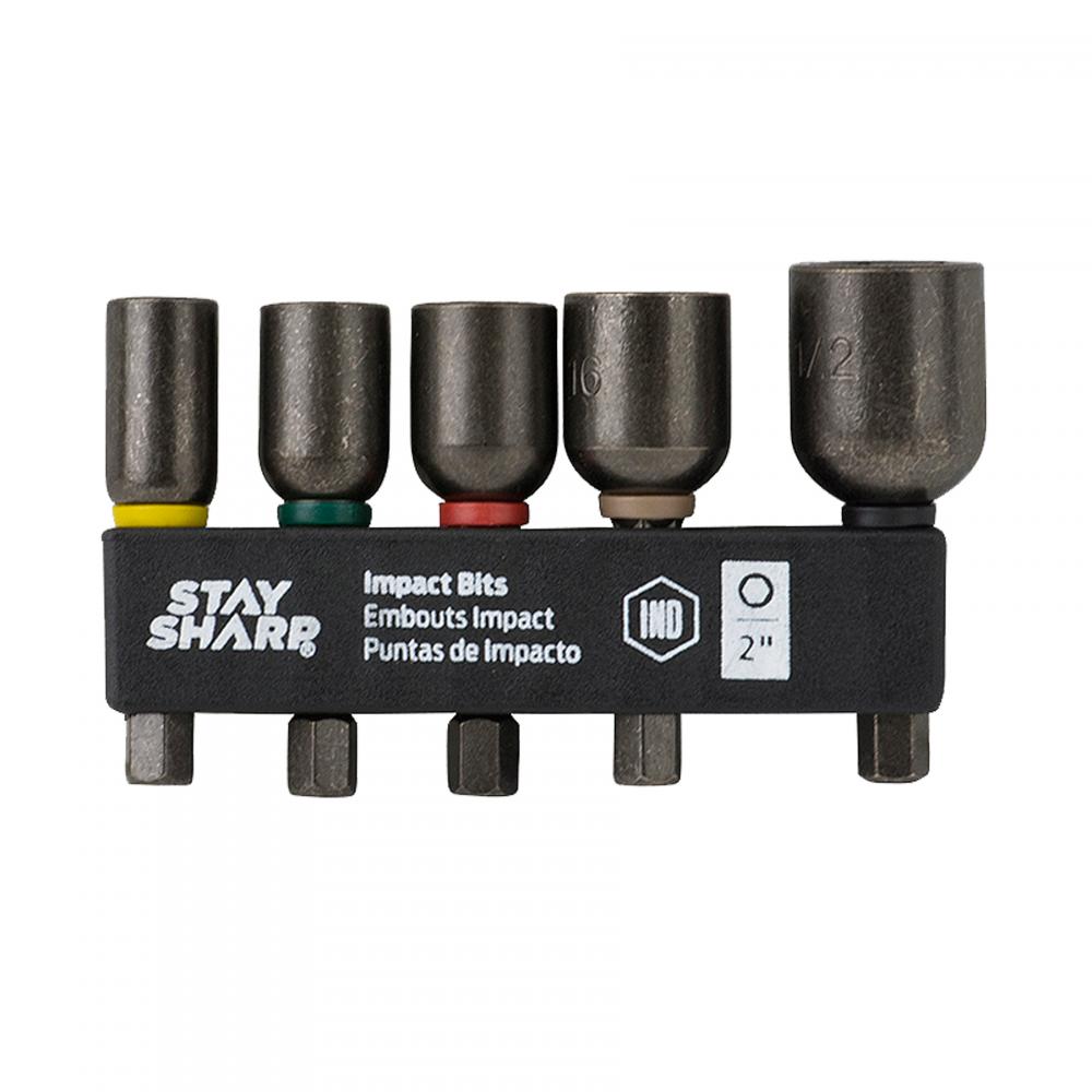 2&#34; x Assorted Impact Bit Clip Nutsetter (5 Pc Multipack) Industrial<span class=' ItemWarning' style='display:block;'>Item is usually in stock, but we&#39;ll be in touch if there&#39;s a problem<br /></span>