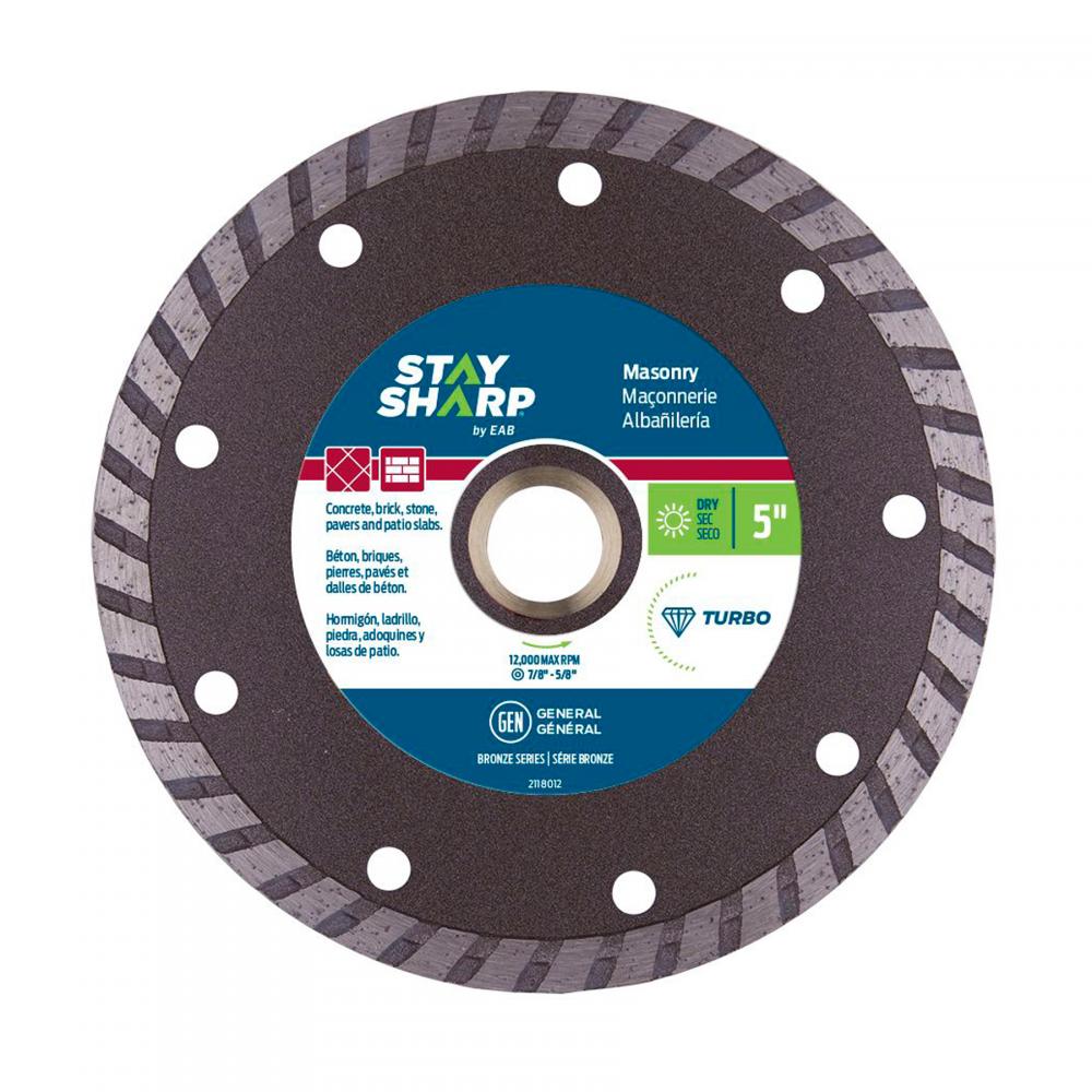 5&#34; Turbo Rim Concrete Bronze Diamond Blade<span class=' ItemWarning' style='display:block;'>Item is usually in stock, but we&#39;ll be in touch if there&#39;s a problem<br /></span>