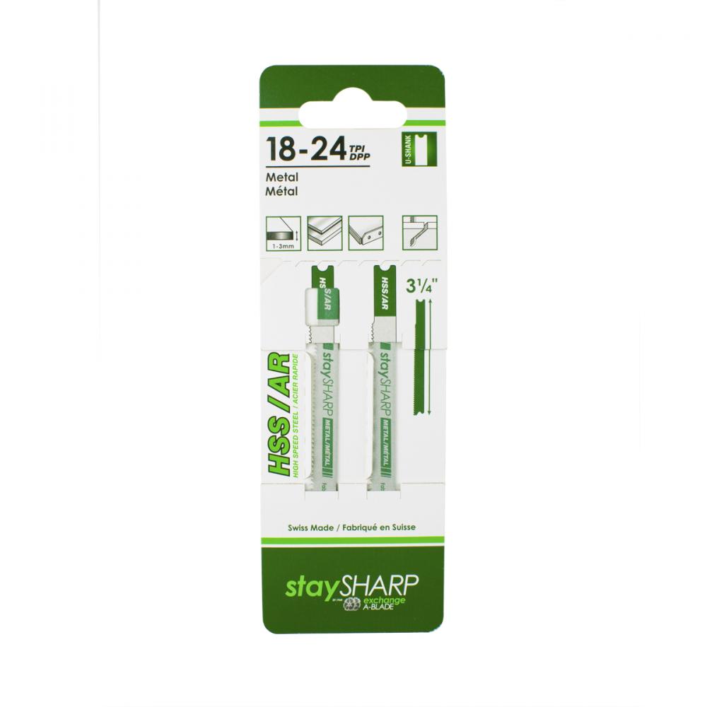 3 1/4&#34; x 18/24 tpi HSS Shank U-Shank (2 Pack) Industrial Jig Saw Blade<span class=' ItemWarning' style='display:block;'>Item is usually in stock, but we&#39;ll be in touch if there&#39;s a problem<br /></span>