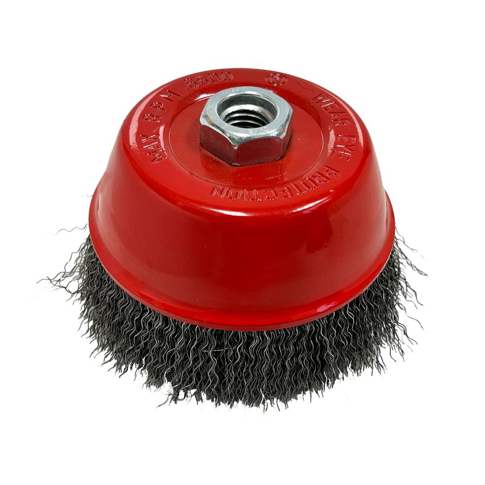 5&#34; x 5/8&#34;-11mm Crimped Wire Cup Brush<span class=' ItemWarning' style='display:block;'>Item is usually in stock, but we&#39;ll be in touch if there&#39;s a problem<br /></span>