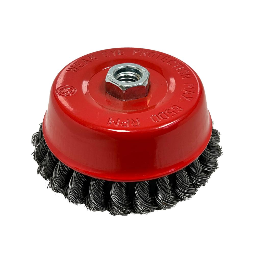 5&#34; x  5/8&#34;-11mm Knotted Wire Cup Brush<span class=' ItemWarning' style='display:block;'>Item is usually in stock, but we&#39;ll be in touch if there&#39;s a problem<br /></span>