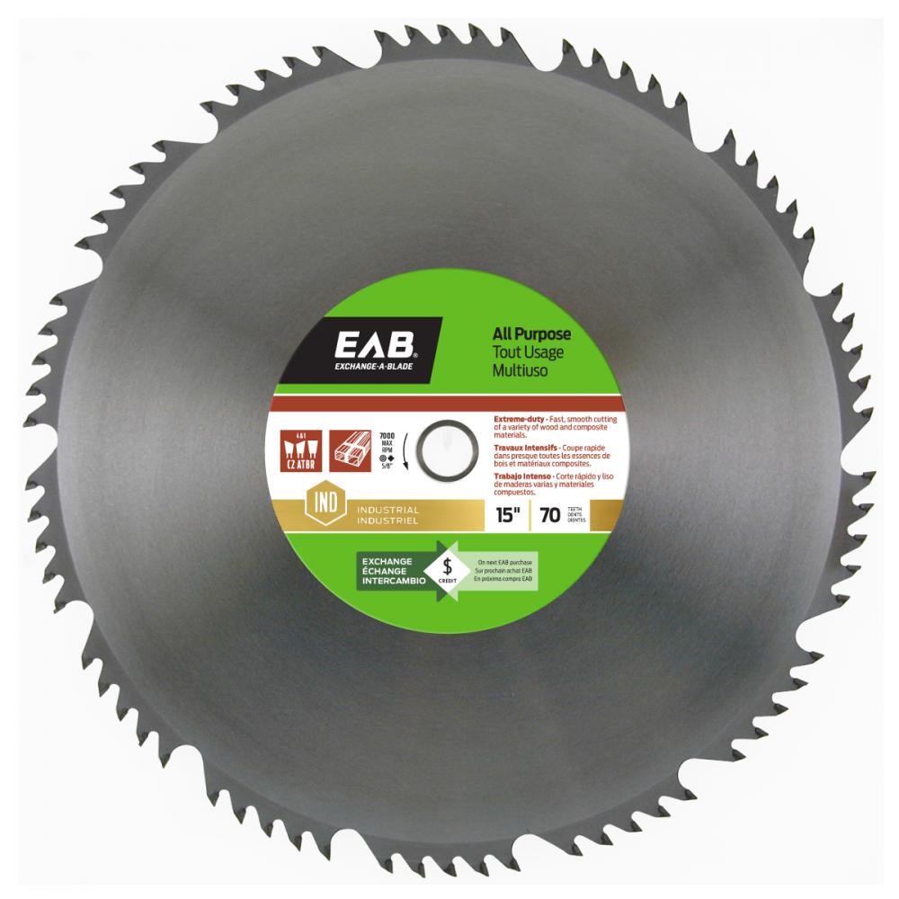 15&#34; x 70 Teeth All Purpose Industrial Saw Blade<span class=' ItemWarning' style='display:block;'>Item is usually in stock, but we&#39;ll be in touch if there&#39;s a problem<br /></span>
