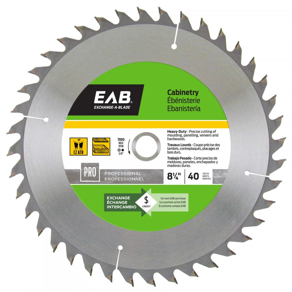 8 1/4&#34; x 40 Teeth Finishing Cabinetry Professional Saw Blade<span class=' ItemWarning' style='display:block;'>Item is usually in stock, but we&#39;ll be in touch if there&#39;s a problem<br /></span>