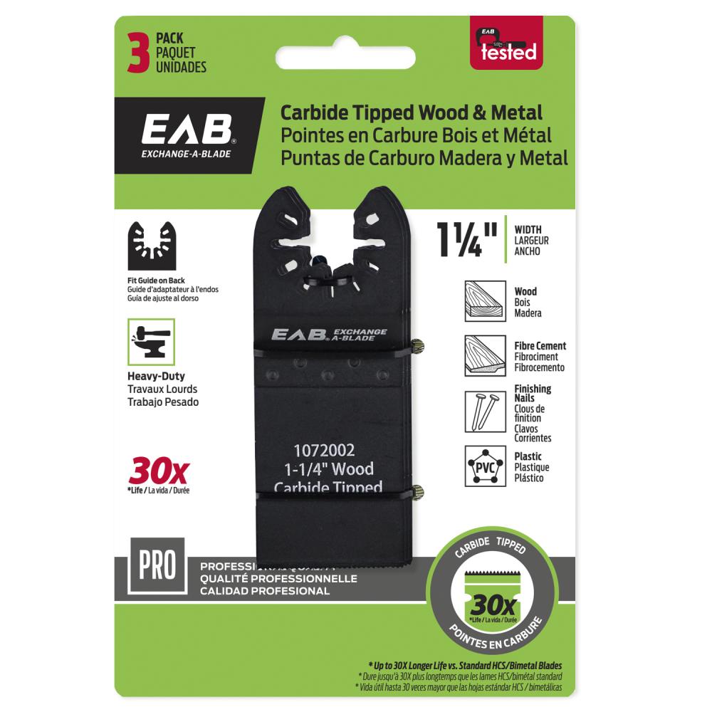 1 1/4&#34; Flush Cut (Wood & Metal) Carbide (3 Pack)<span class=' ItemWarning' style='display:block;'>Item is usually in stock, but we&#39;ll be in touch if there&#39;s a problem<br /></span>