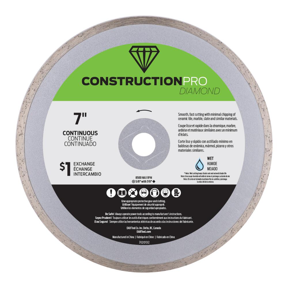 7&#34; Continuous Rim Ceramic Tile Yellow Diamond Blade<span class=' ItemWarning' style='display:block;'>Item is usually in stock, but we&#39;ll be in touch if there&#39;s a problem<br /></span>